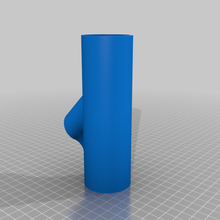 nerf curved wye hopper unibody 3d print model - Mito3D