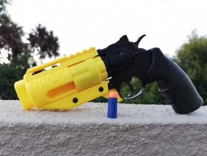 nerf dart crosman revolver kit airsoft dart blaster nerf revolver pistol crosman  3d print model - Mito3D