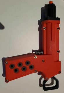 nerf gun pistol 3d printer assembly cura ender 3 blaster pla solidworks printing 3d print model - Mito3D