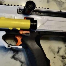 nerf Helios tubo substituição barril criada freecad blaster arma fogo mod rival 3d print model - Mito3D