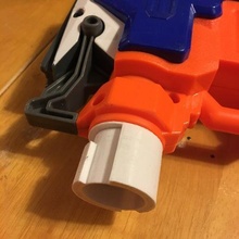 nerf hiperfogo barril anexo blaster arma fogo mod passatempo 3d print model - Mito3D