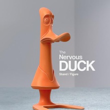 nervous duck home multi color figure character figurine headphone stand toy animal 3d print model - Mito3D