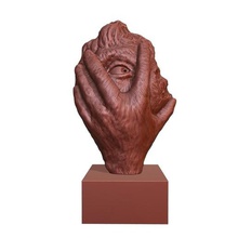 nervous art face hand portraits sculpture fear 3d print model - Mito3D