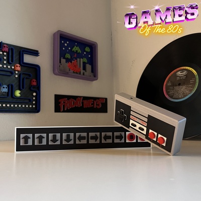 nes controlador + enganação código combo arte 3d print model - Mito3D