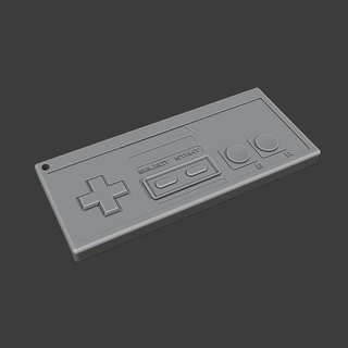 nes style keyring game controller - keychain diecast garage uk diecastgarageuk nintendo system gaming console classic key ring chain fob 3d print model - Mito3D