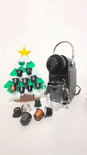 nespresso pods + xmas tree holder Home christmas ornament decoration art display stand coffee capsule pod kitchen_dining shelf compact countertop 3d print model - Mito3D