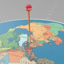 nest pin strategico carta geografica giocattolo 3d print model - Mito3D