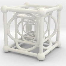 imbriquée cubes art mathématiques 3d print model - Mito3D