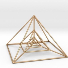 aninhado pirâmides a arte 3d print model - Mito3D