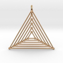nested triangles pendant jewelry triangle pendulous 3d print model - Mito3D