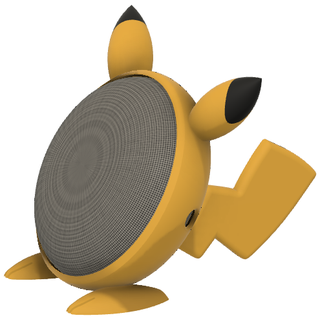 nestminipika google home nest pikachu pokemon speaker audio sound 3d print model - Mito3D
