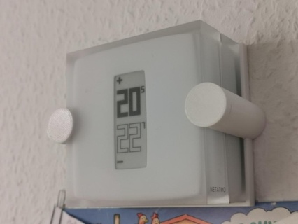 netatmo thermostat mur monter titulaire soutien remplacement pièces 3d print model - Mito3D
