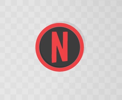 Netflix Untersetzer Trinken Logo 3d print model - Mito3D