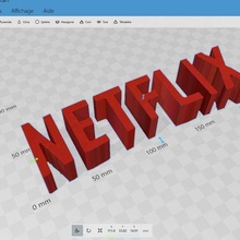 Netflix logo art 3d print model - Mito3D