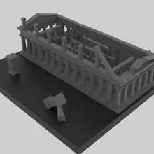 nettuno têmpora arquitetura nettunotemple Rometémplo prédio famoso Arquitetura famosa 3d print model - Mito3D