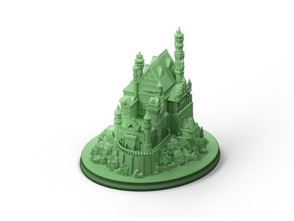 neuschwanstein castle architecture test print exquisite place 3d print model - Mito3D