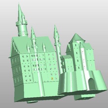 il castello di neuschwanstein architettura 3d print model - Mito3D