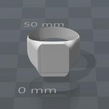 neutral ring version 2 jewelry signet 3d print model - Mito3D