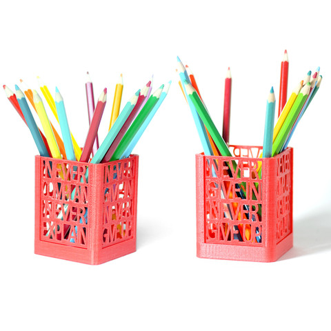 asla masası organizer teslim home accessories appliance container gadget holder office pen pencil pot quote school supply text work düşünceli 3D print model - Mito3D