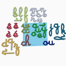 new large-format cursive letters various education alphabetical order alphabet words reading 3d print model - Mito3D