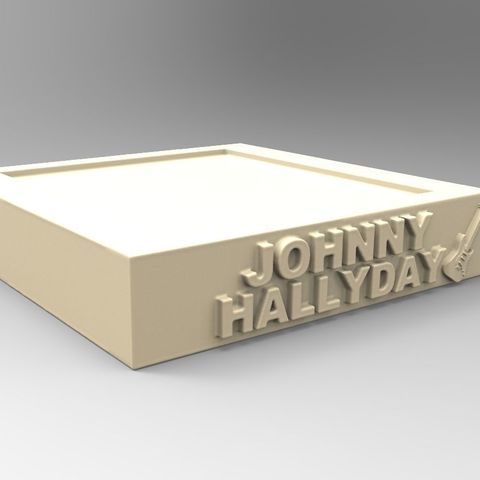 neues Modell base-johnny hallyday-Gitarre Kunst rocker Sänger 3D print model - Mito3D