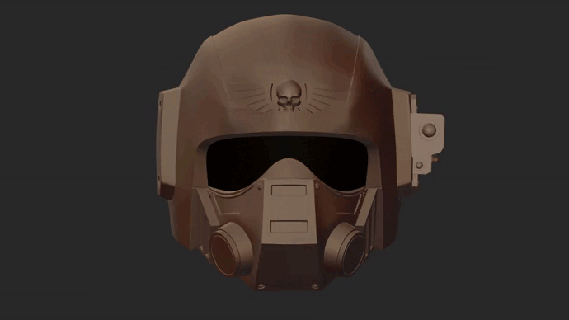 new version kasrkin helmet printable v midjourney design hi-tech sci-fi strikeball cosplay printing 3d 3d print model - Mito3D