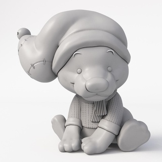 Urso arte pelúcia brinquedo suéter fofa estatueta pequeno bebê 3d print model - Mito3D