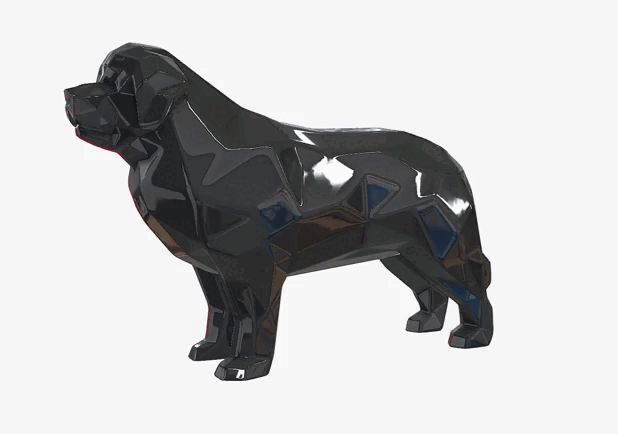 Neufundland terre Neu Kunst Hund Säugetier Geschenk Haustier Tier Dekor Miniaturen Skulptur Statue Spielzeug 3D print model - Mito3D