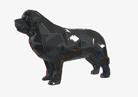 Terra terre arte cão mamífero presente animal decoração miniaturas escultura estátua brinquedo 3d print model - Mito3D