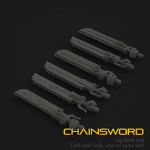 next gen marine chain sword game warhammer 40k weapons bundle 3d print model - Mito3D