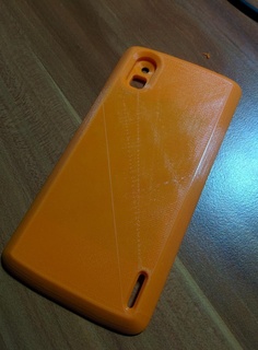 nexo 4 trasero interno batería cubierta carcasa funda cortar tajos modificación smartphone móvil teléfono 3d print model - Mito3D