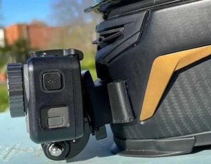 nexx xr2 helmet gopro mount adapter camera action motorcycle actioncam video 3d print model - Mito3D