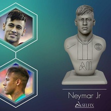 neymar jr 3d ritratto scultura statua fallimento viso testa umano arte 3dprint stl 3d print model - Mito3D
