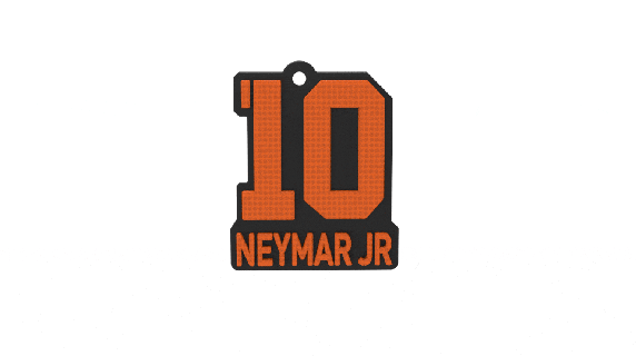 Neymar chaveiro 3d impressão futebol mundo copo Paris santo germain barcelona fc Brasil santos messi ronaldo cr7 cristiano stl imprimível cafajeste degrau modelagem 3d print model - Mito3D