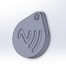 nfc etiket anahtarlık güzel anahtarlar Kulp destek 3d print model - Mito3D