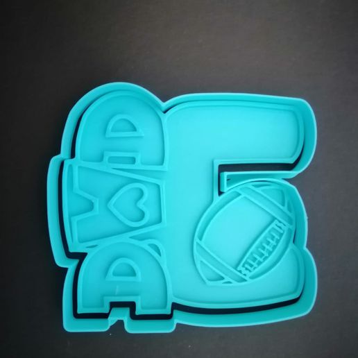 nfl dad cookie cutter 3D print model - Mito3D