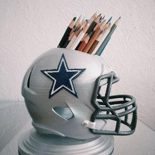 nfl Dallas Cowboys Bleistift Rumpf Helm amerikanisch Zuhause Haus Cowboy Halter Unterstützung Stifthalter Bleistifthalter 3d print model - Mito3D