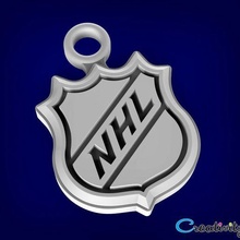 nhl 3d colgante pendiente logo impresión modelo Arte hockey emblema símbolo firmar bandera 3d print model - Mito3D