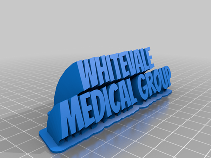 nhs name customized office 3d print model - Mito3D