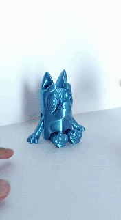nice blue dog bluey puppy fun articulated flexi flexible toy animal cute 3d print model - Mito3D