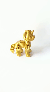 bonito flexi unicornio caballo poni Pegaso articulado juguete fantasía mitológico sitio impresión 3d print model - Mito3D