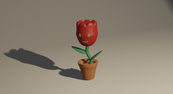 agréable fleur sourire jouer Facile 3d print model - Mito3D