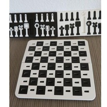 simpatico pieghevole trasportabile scacchi impostato aggiornare 3d print model - Mito3D