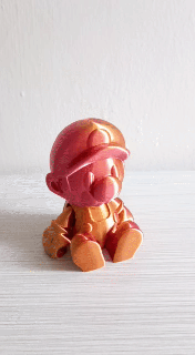 bonito pequeño flexi soportes súper mario hermanos juguete impresión sitio articulado Arte posable 3d print model - Mito3D