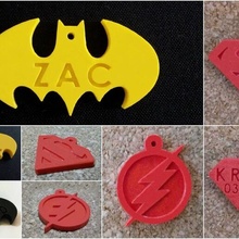 nice superman pendant dog mascot animal go plate id cat necklace 3d print model - Mito3D