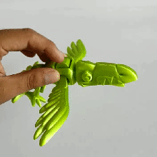 bonito tucán flexi juego pájaro articulado volantes juguete selva tropical dinosaurio impresión animal 3d print model - Mito3D