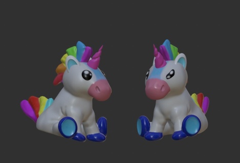 bonito unicornio contento caballo fantástico leyenda caballos Pegaso lindo niño decoración animal 3d print model - Mito3D