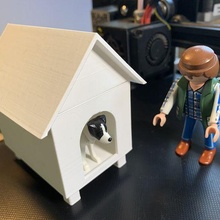 niche doghouse compatible playmobil basic game 3d print model - Mito3D