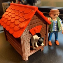 niche doghouse compatible playmobil game 3d print model - Mito3D