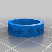 Nick liz Ring Schmuck angepasst Ringe 3d print model - Mito3D